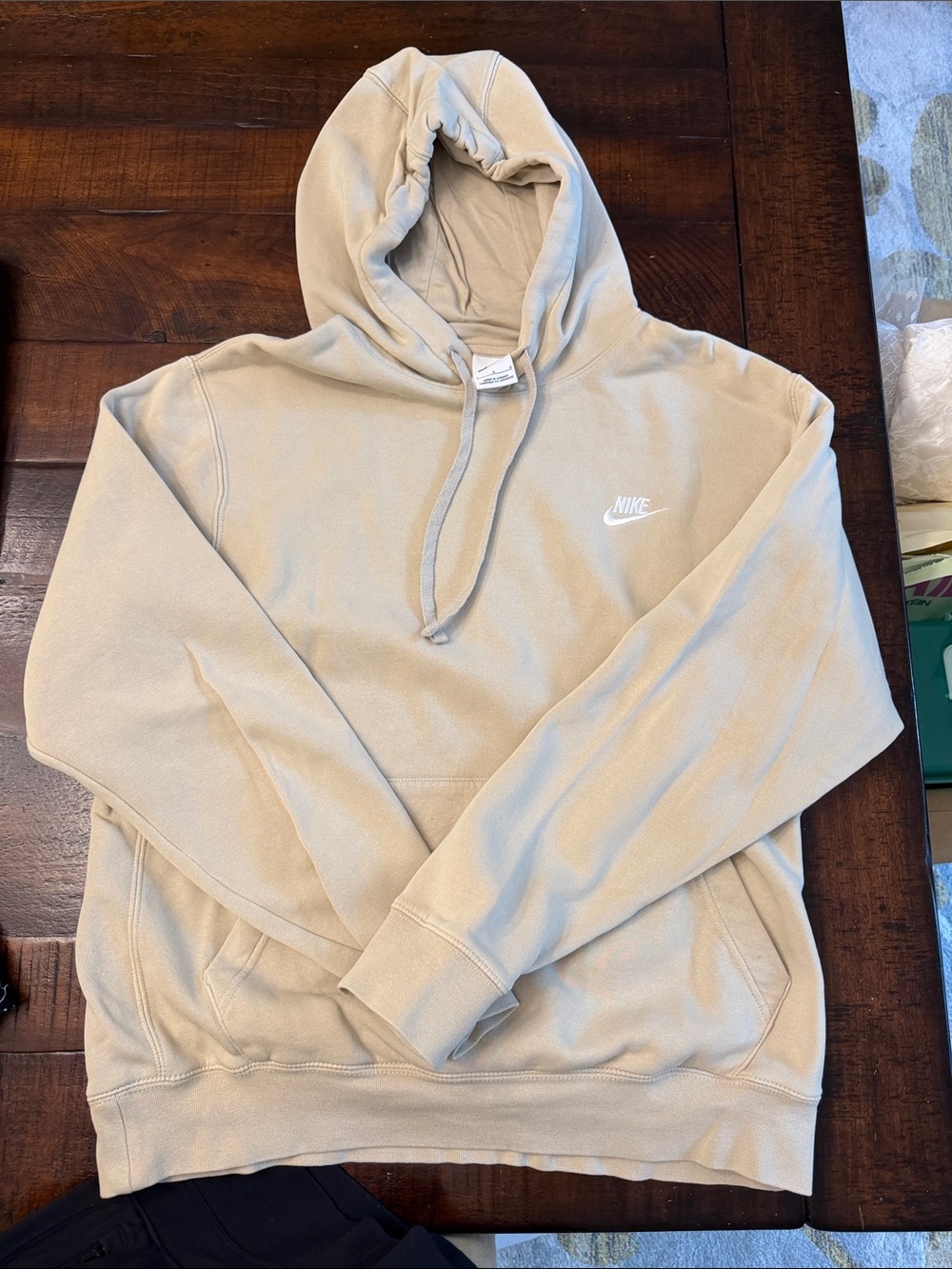 Nike Men's Tan Pullover Hoodie Sweatshirt